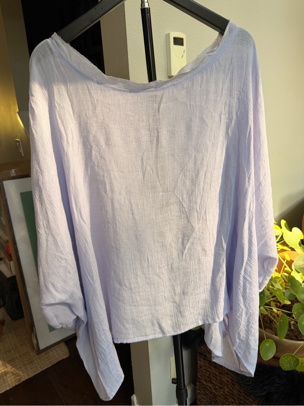 Mahina Lavender Oversized Boatneck Tunic